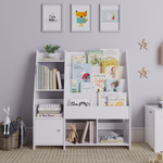 Sturdis White Kids Bookshelf – Promotes Independent Book Selection and Organization, Empowering Your Child’s Love For Reading