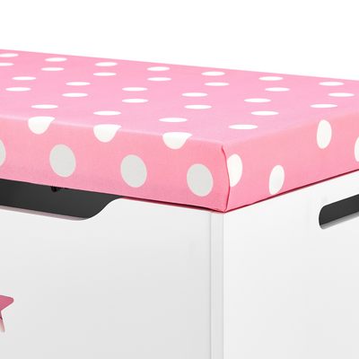 STURDIS Kids Toy Box - PINK, Storage Chest with Compartmental Space For Toys, Books And Shoes