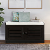 Sturdis Shoe Storage Bench with Cushion - Espresso