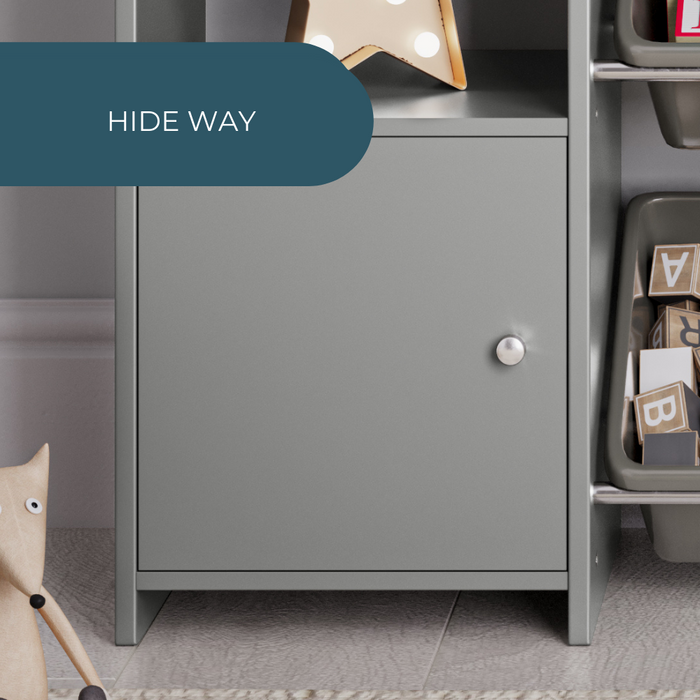 Sturdis Kids Toy Storage Organizer with Bookshelf and 8 Toy Bins