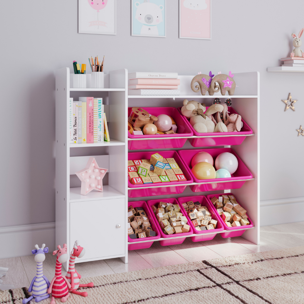 SESSLIFE 3-Tier Toddler Toy Storage Organizer, Toy Bin Organizer