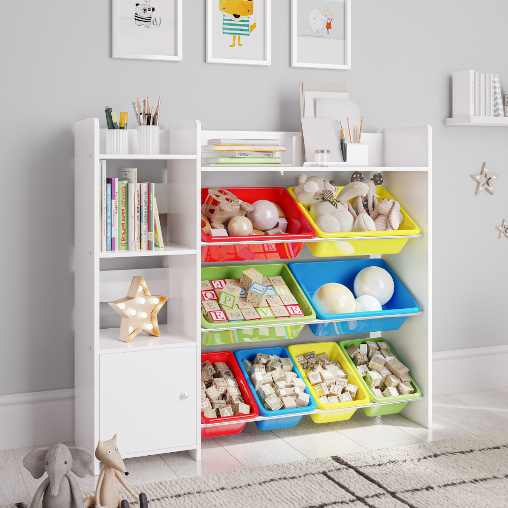 SESSLIFE 3-Tier Toddler Toy Storage Organizer, Toy Bin Organizer